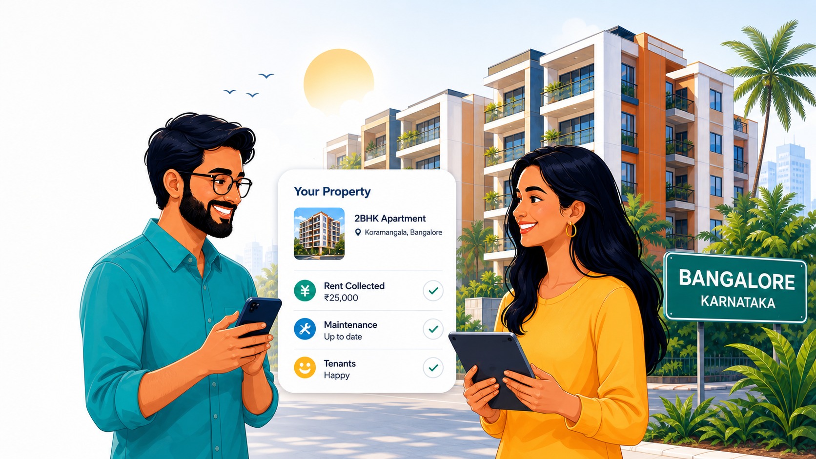 Bangalore property management illustration